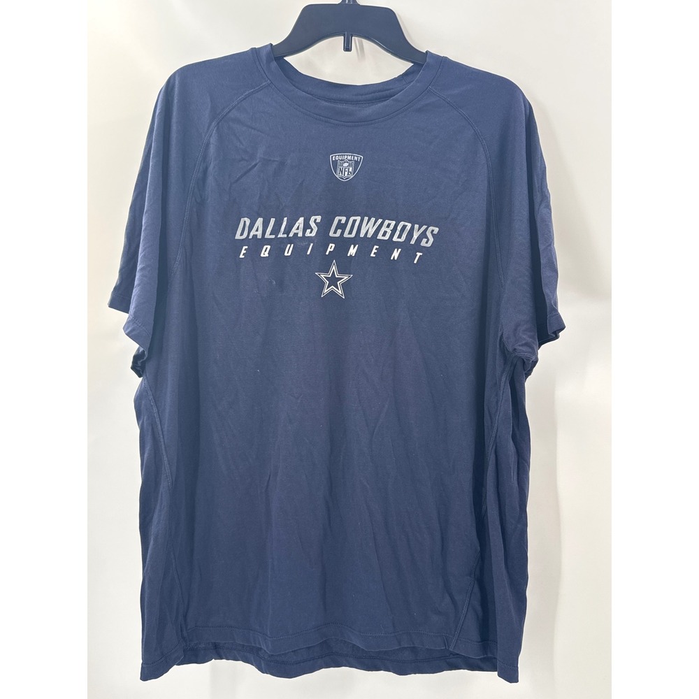 Reebok NFL Dallas Cowboys Equipment PlayDry T-Shirt Mens Large Navy 2242A 08